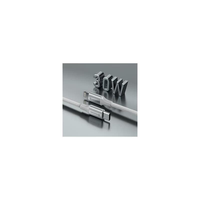 SWISSTEN DÁTOVÝ KÁBEL TEXTILE II USB-C / LIGHTNING 1,5 M BIELÝ 6