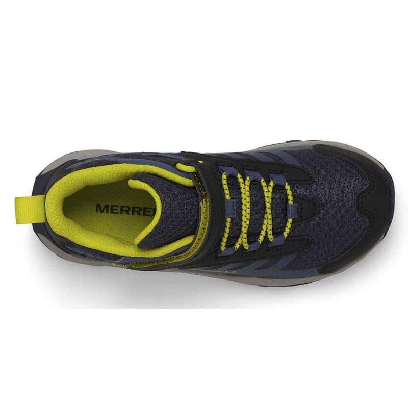 Chlapčenská členková turistická obuv MERRELL Moab Speed 2 Mid A C WTRPF K navy hiviz 3
