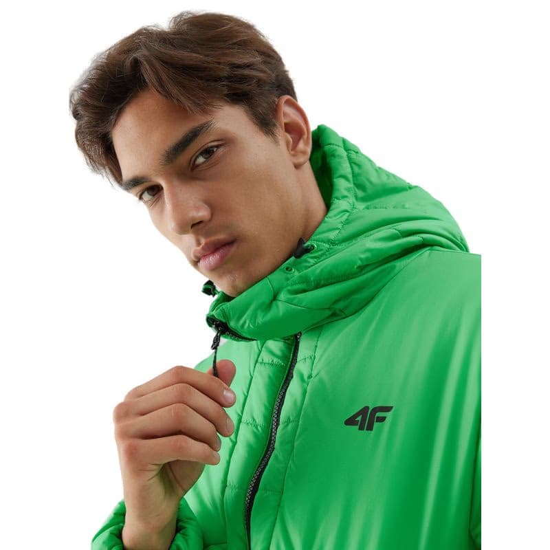 Pánska turistická bunda 4F DOWN JACKET-AW23TDJAM245-42S-LIGHT GREEN 2