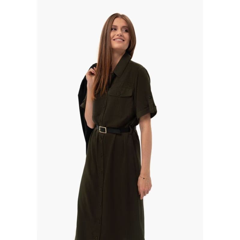 Dámske šaty VOLCANO HANA-302-KHAKI 5