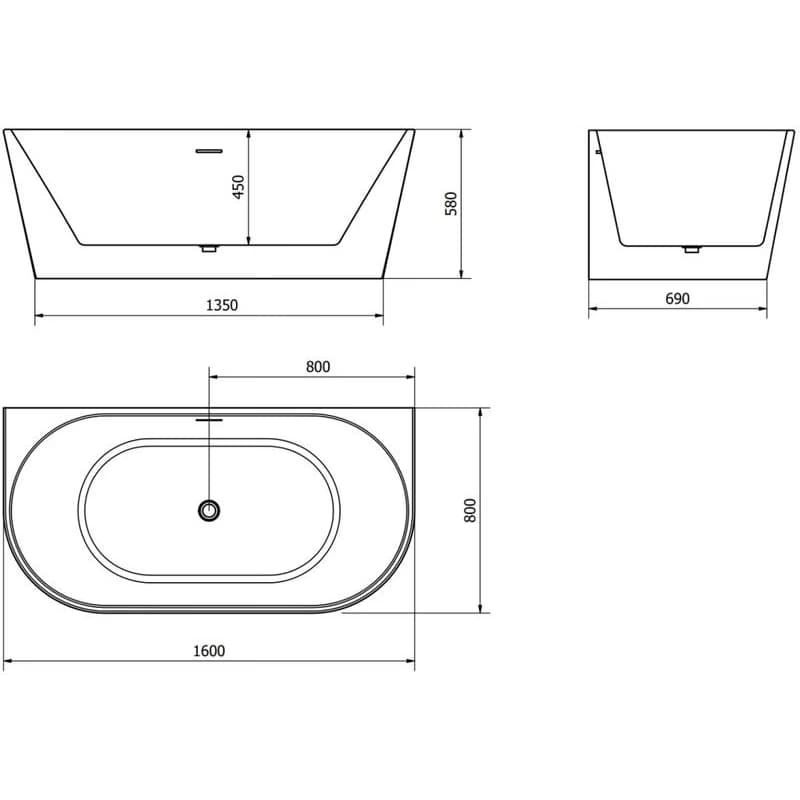 Mexen Oval, 160 x 80 cm 52671608075-70 6