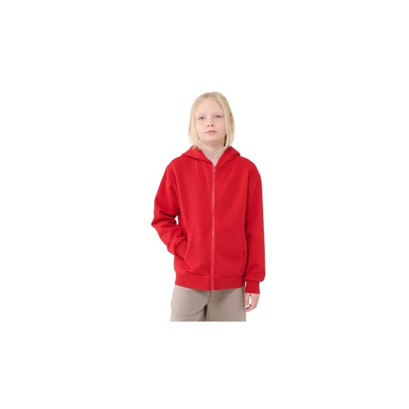 Chlapčenská mikina so zipsom 4F JUNIOR SWEATSHIRT-JWSS25TSWSM1851-62S-RED