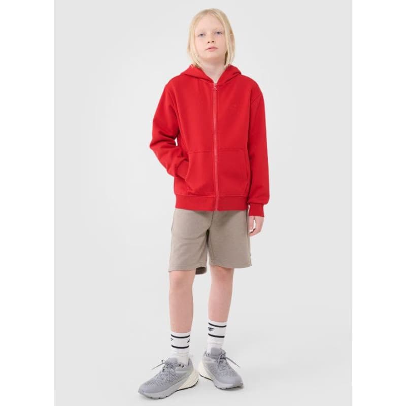 Chlapčenská mikina so zipsom 4F JUNIOR SWEATSHIRT-JWSS25TSWSM1851-62S-RED 4