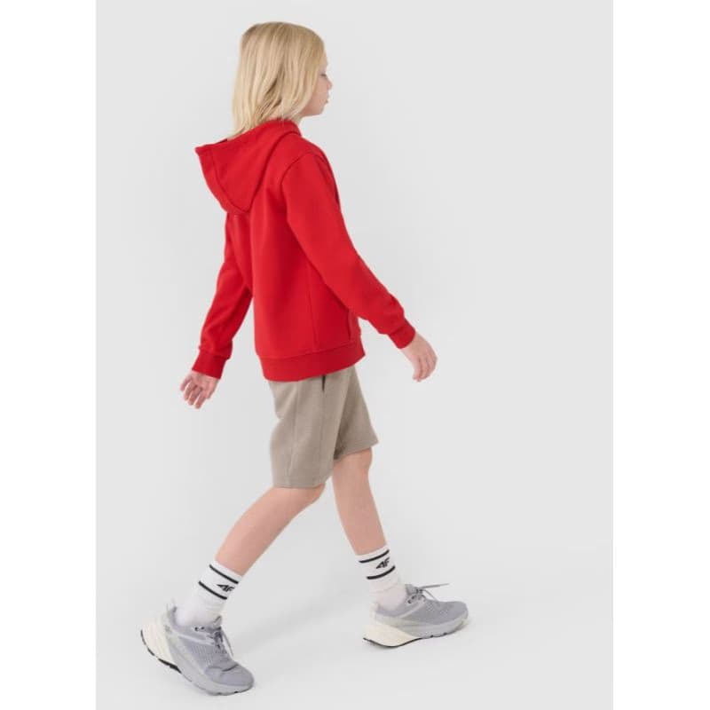 Chlapčenská mikina so zipsom 4F JUNIOR SWEATSHIRT-JWSS25TSWSM1851-62S-RED 5