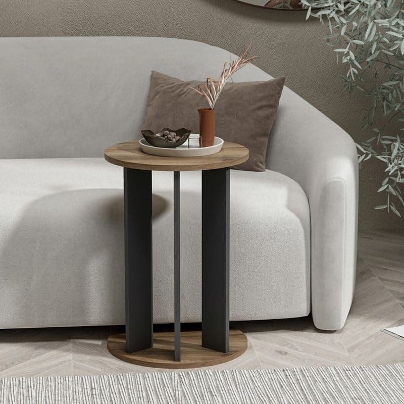 Príručný stolík / Odkladací stolík Ema - Walnut, Anthracite 1