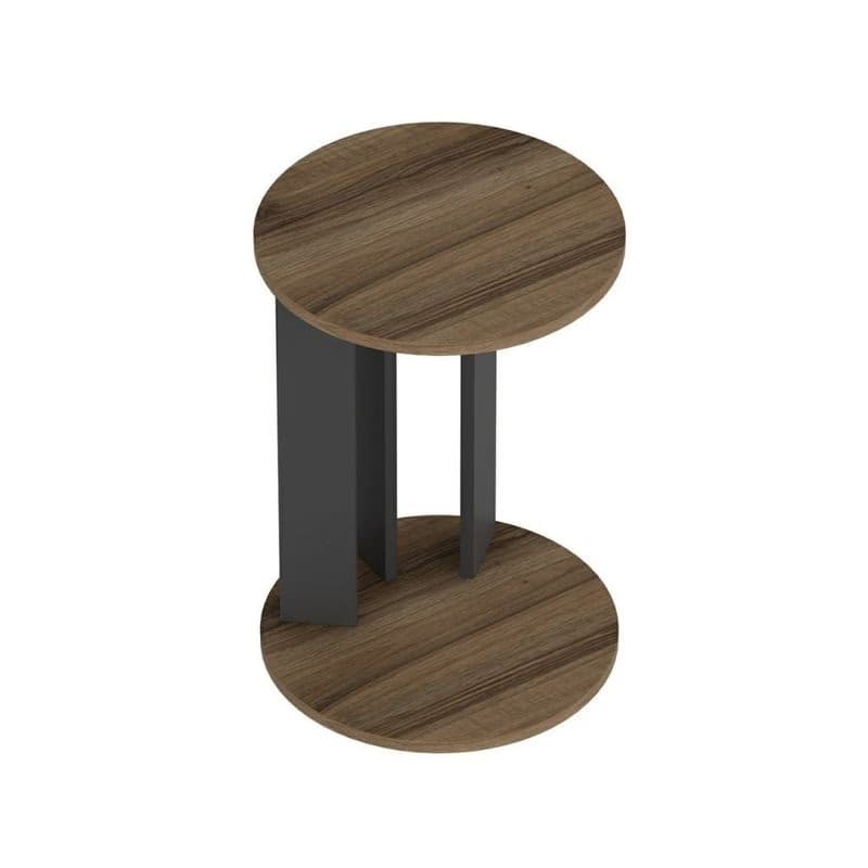 Príručný stolík / Odkladací stolík Ema - Walnut, Anthracite 2