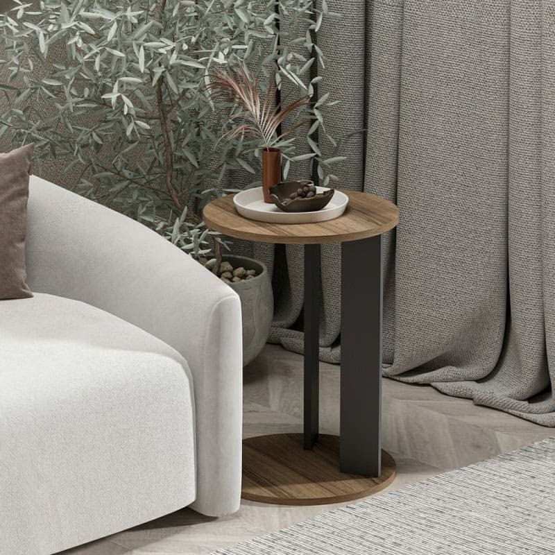 Príručný stolík / Odkladací stolík Ema - Walnut, Anthracite 4