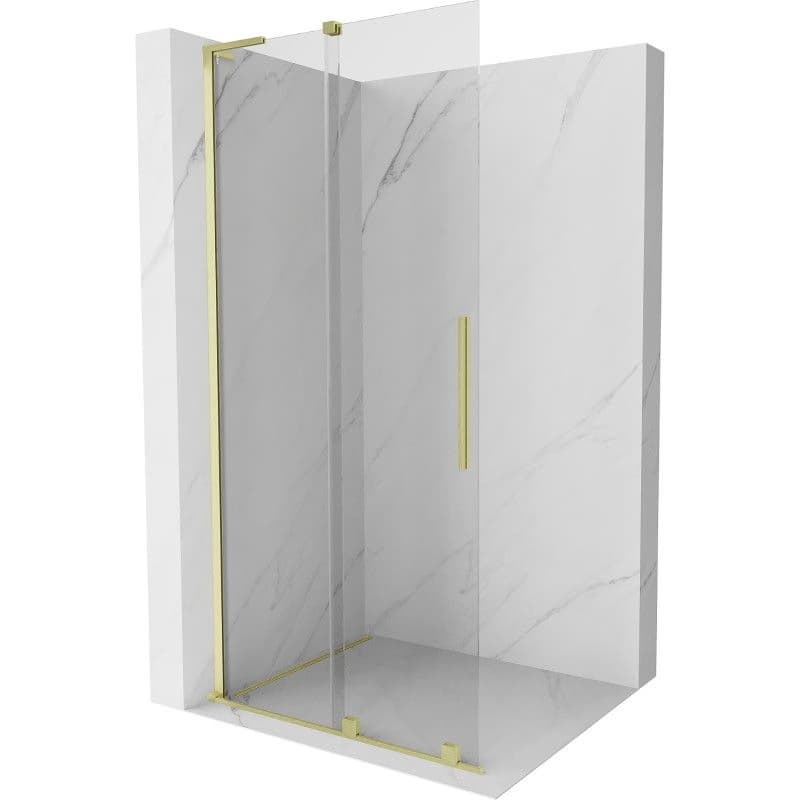MEXEN/S - Velar L Sprchová zástena posuvná Walk-in 90 x 200, transparent 8 mm, zlato kefovaná 871-090-003-03-55 1