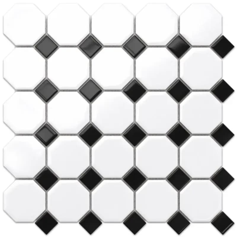 Mozaika Octagon White Classic Mat 29,3/29,3 1