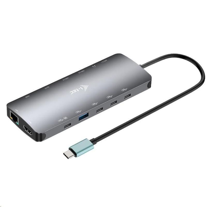i-tec USB-C Metal Nano 3x Display Dock, 2x HDMI 1x USB-C video, Power Delivery 140W 1