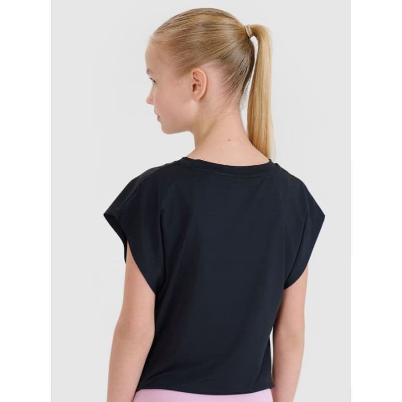 Dievčenské tréningové tričko s krátkym rukávom 4F JUNIOR TSHIRT FNK F1184-20S-DEEP BLACK 3