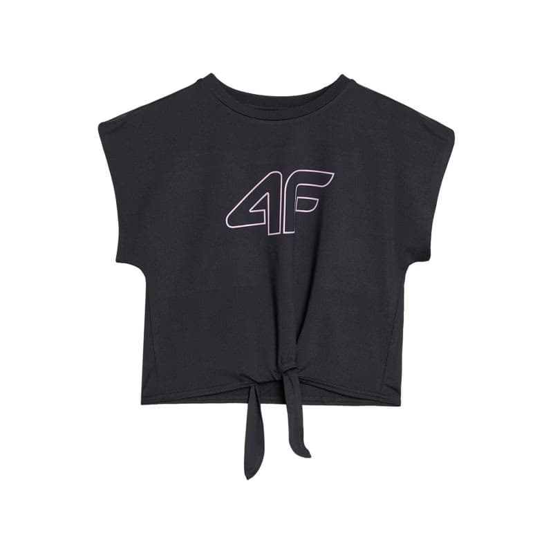 Dievčenské tréningové tričko s krátkym rukávom 4F JUNIOR TSHIRT FNK F1184-20S-DEEP BLACK 5