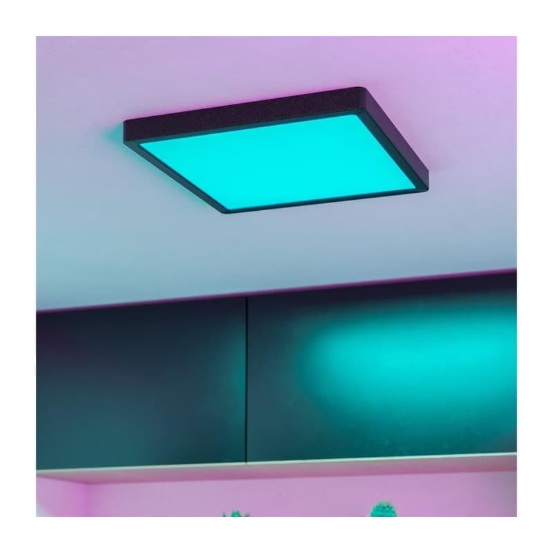 Eglo 901375 -LED RGBW stmievateľné kúpeľňové stropné svietidlo FUEVA-Z LED/13,5W/230V 29,5cm IP44 čierna 901375 1