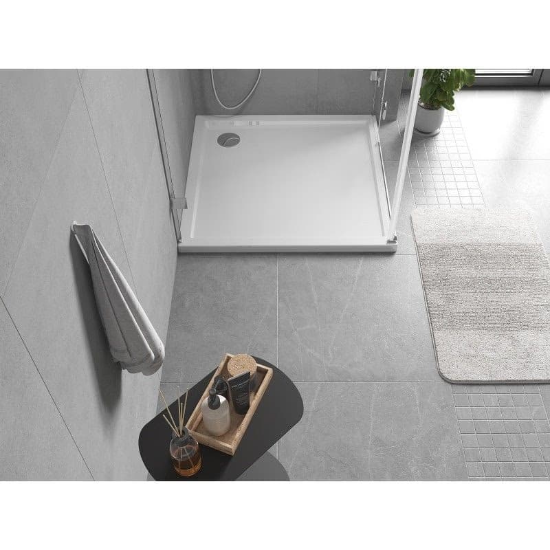 MEXEN - Flow Sprchová vanička štvorcová slim 80 x 80, biela lesk 46S108080 2