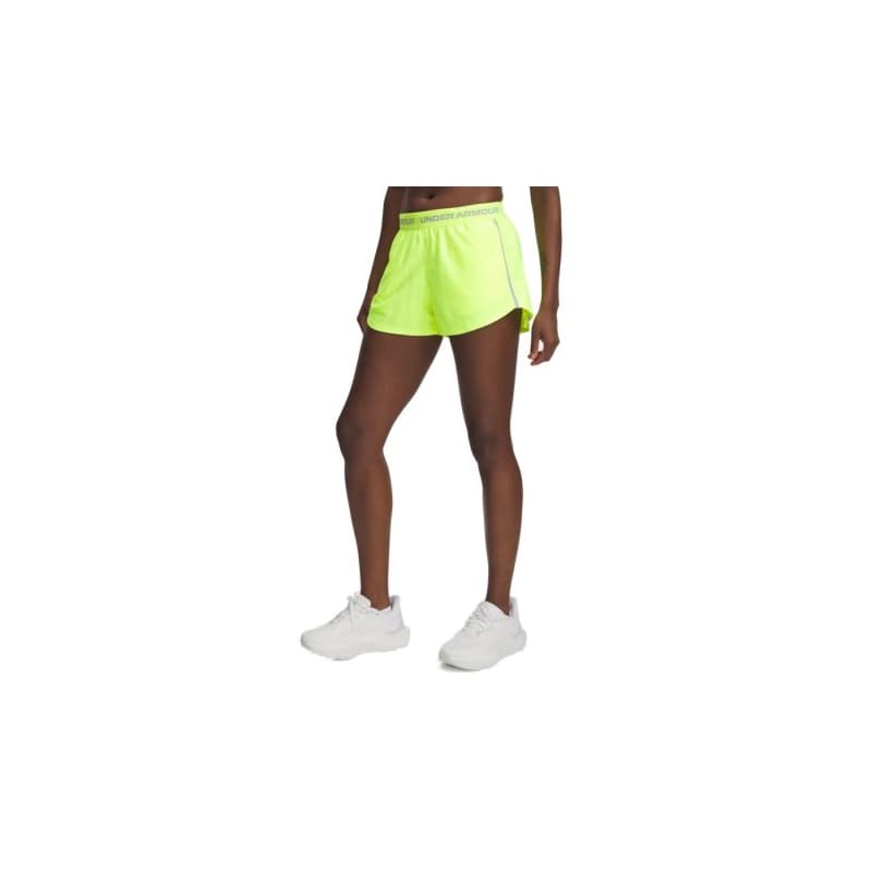 Dámske tréningové kraťasy UNDER ARMOUR Tech Play Up Shorts-YLW 1