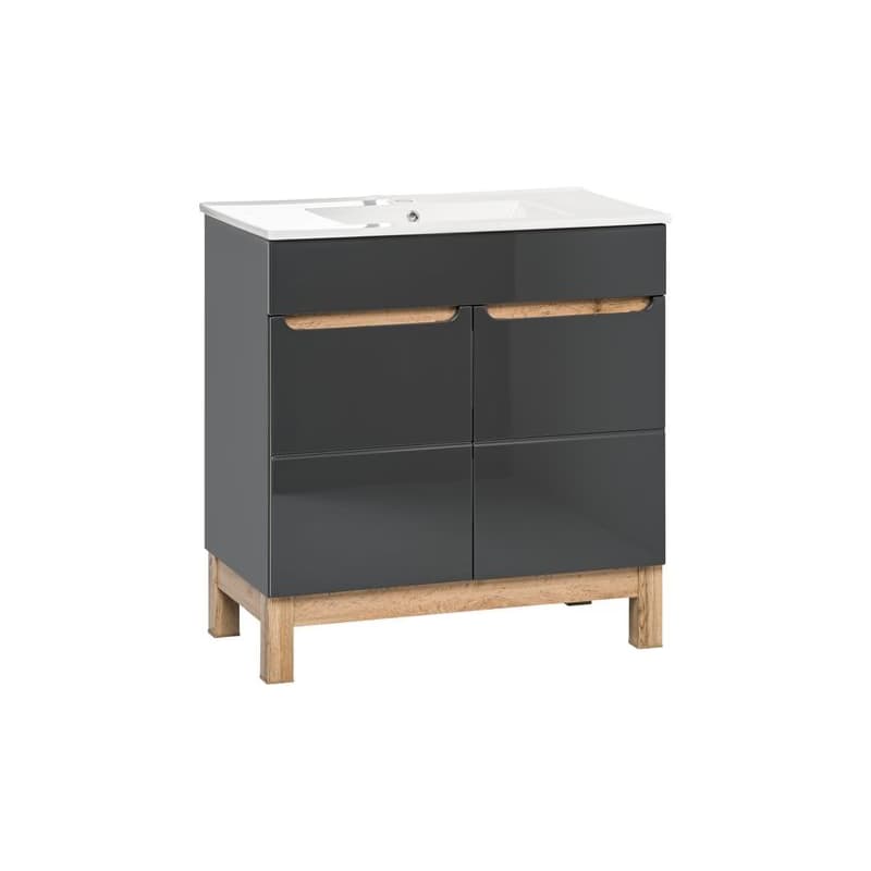 ArtCom Keramické umývadlo CFP 80D | biely lesk 80 cm 3