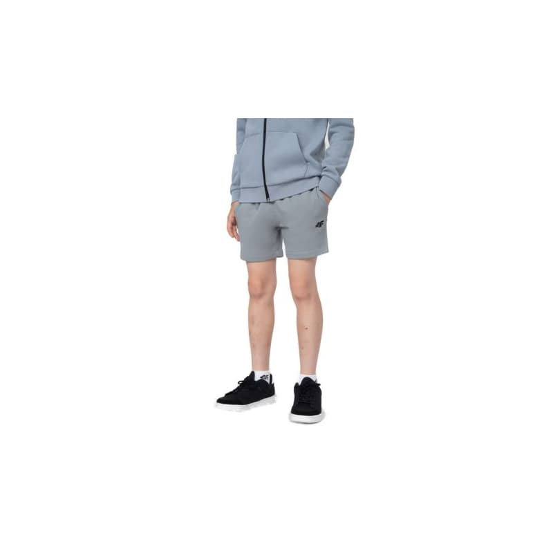 Chlapčenské teplákové kraťasy 4F JUNIOR SHORTS CAS M048-34S-LIGHT BLUE 1