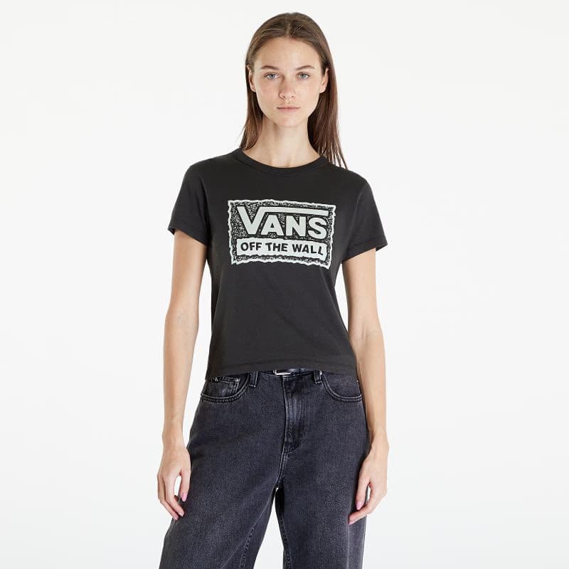Dámske tričko s krátkym rukávom VANS RUGGED BOX LOGO MINI-Black 2