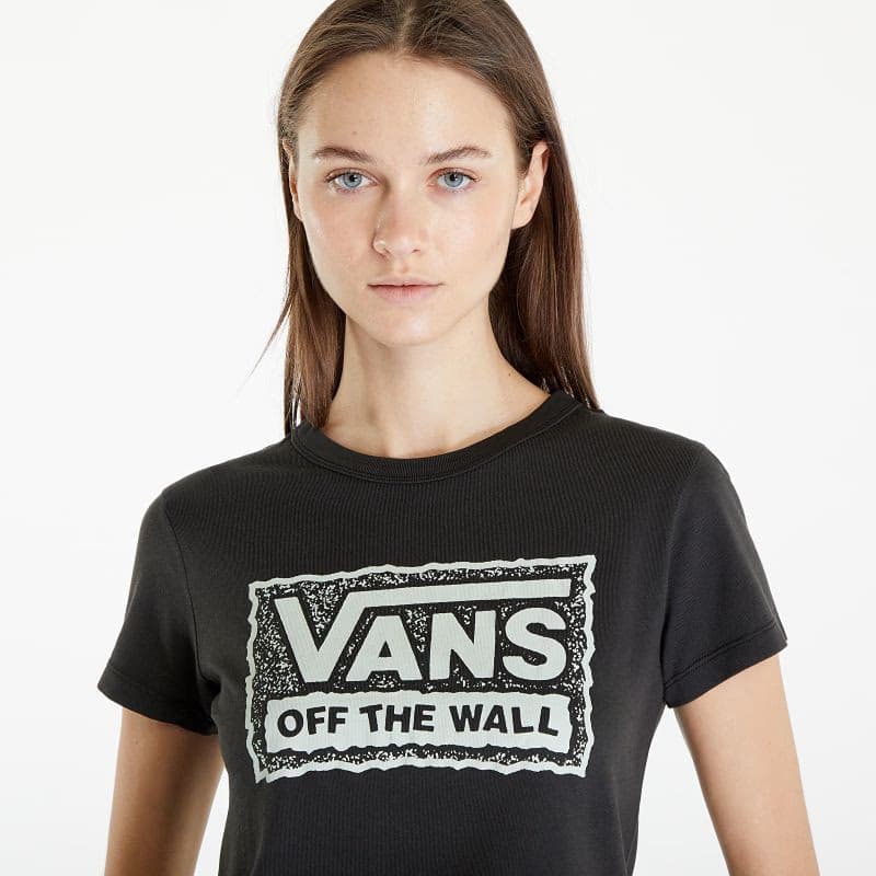 Dámske tričko s krátkym rukávom VANS RUGGED BOX LOGO MINI-Black 4