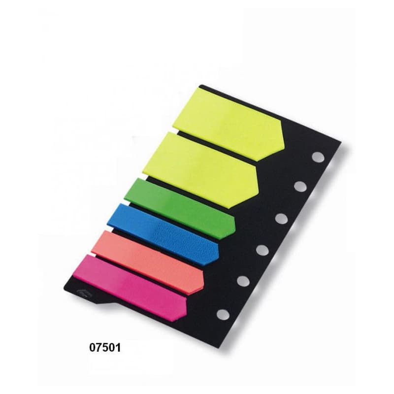 Záložky samolepiace PP šípka 12x44mm a 46x25mm 5 neón farieb 6x20 listov Concorde