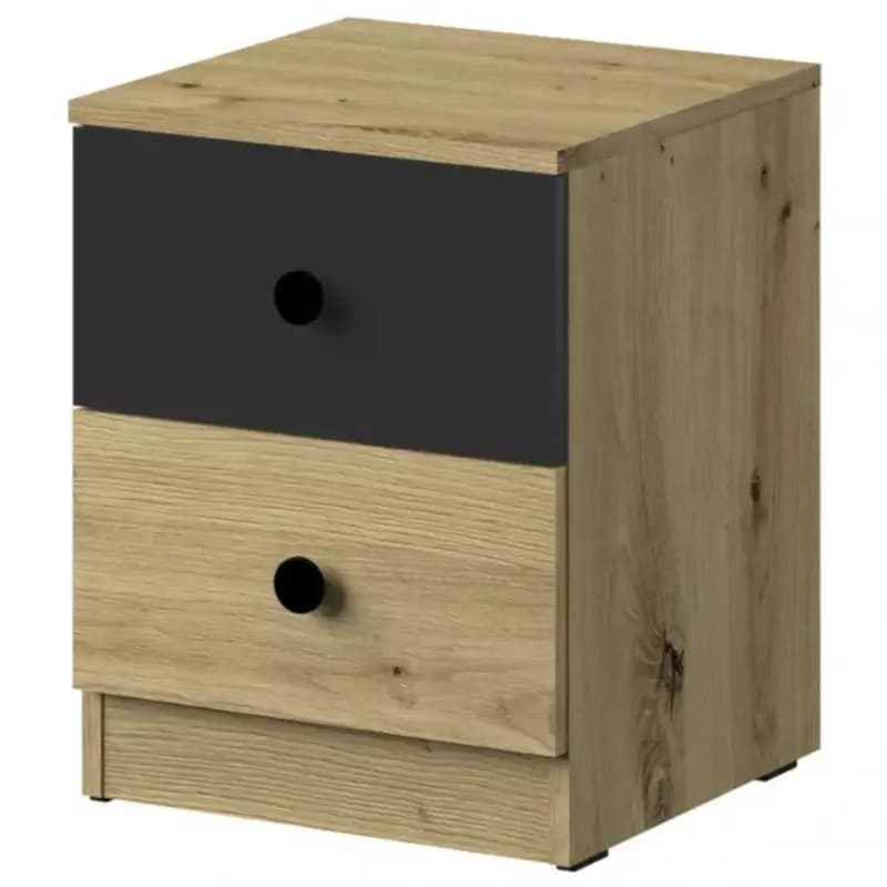 Nočný stolík Nero 09 Čierna Mat