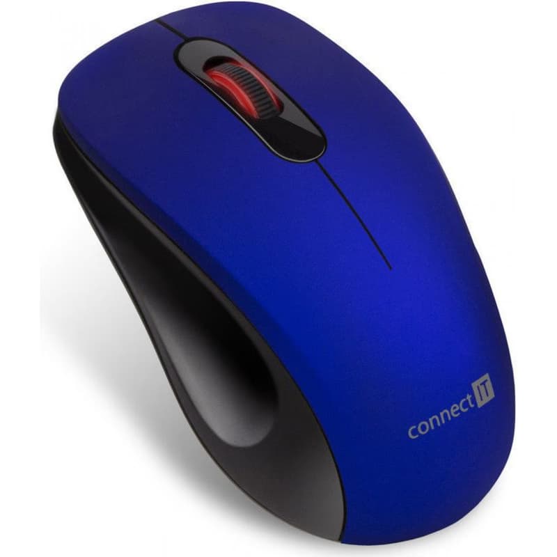 CONNECT IT "MUTE" bezdrôtová optická tichá myš, USB, (+ 1x AA batéria zadarmo), modrá 2