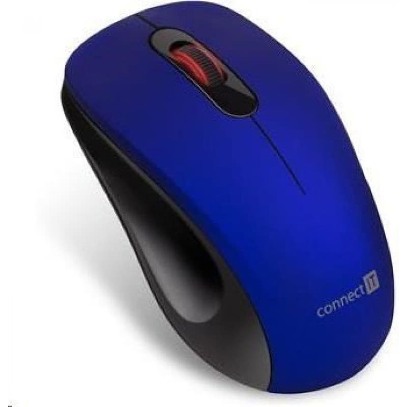 CONNECT IT "MUTE" bezdrôtová optická tichá myš, USB, (+ 1x AA batéria zadarmo), modrá 3