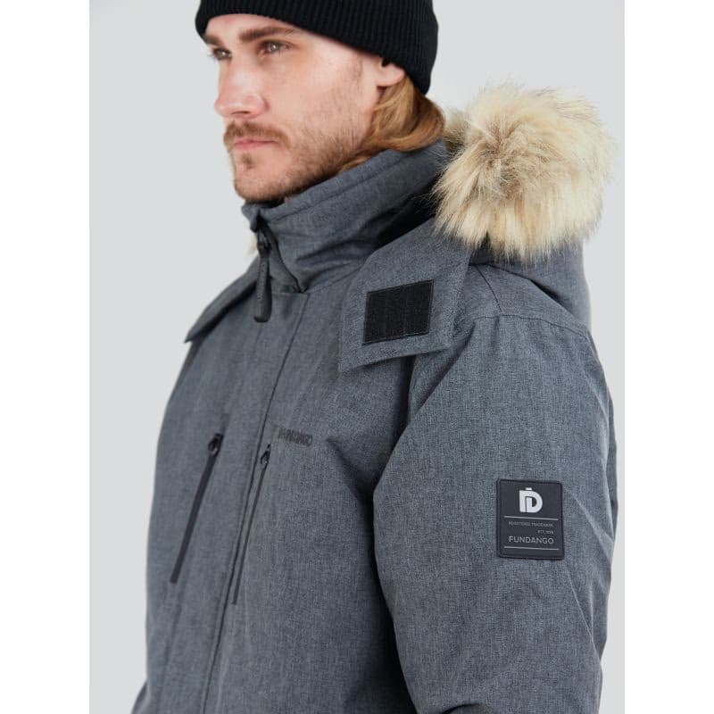 Pánska bunda FUNDANGO Spirit Parka Jacket-745-grey heather 2