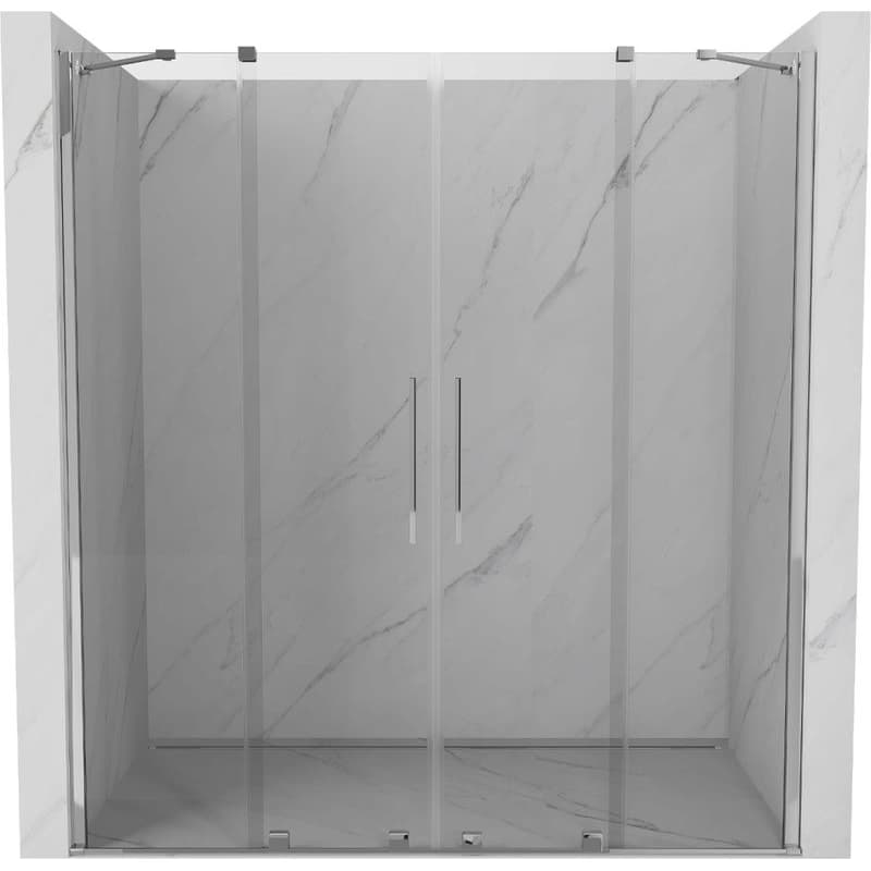 MEXEN/S - Velar Duo posuvné sprchové dvere 180, transparent, chróm 871-180-000-02-01