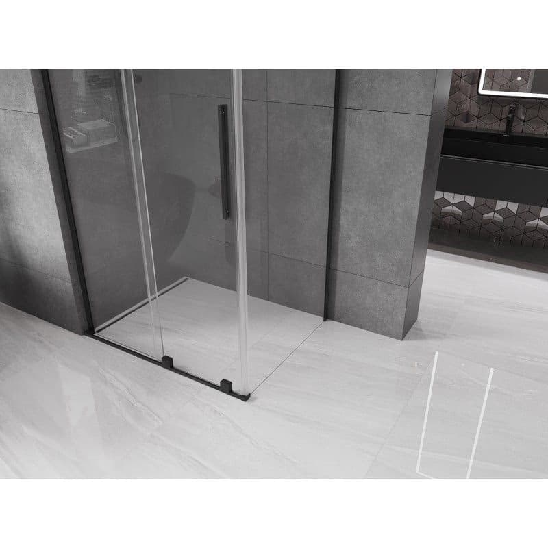 MEXEN/S - Velar L sprchovací kút, posuvné dvere 100 x 80, transparent, čierna 871-100-080-03-70 5