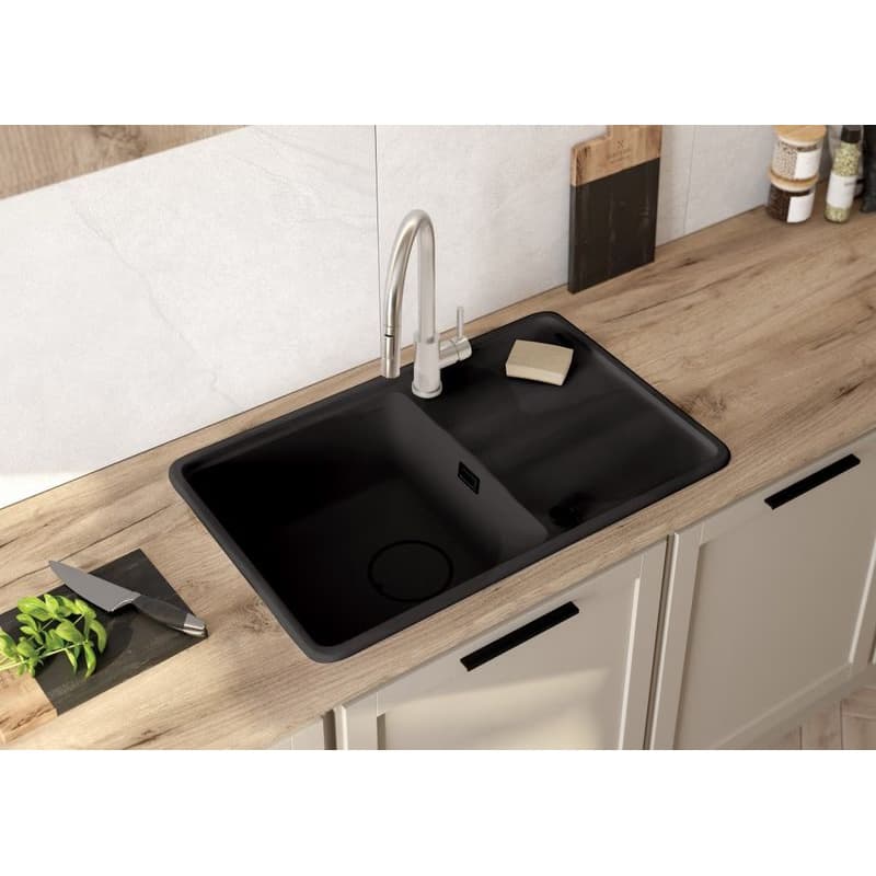 DEANTE DEANTE - Momi metallic graphite Granitový drez, 1-bowl with drainer ZKM_G113 4