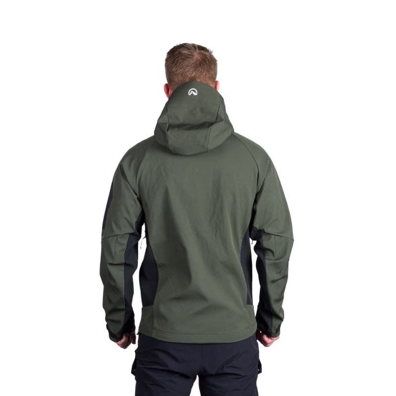Pánska turistická softshellová bunda NORTHFINDER BRIO-550blackdarkgreen 3