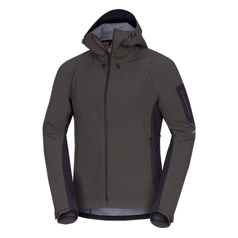 Pánska turistická softshellová bunda NORTHFINDER BRIO-550blackdarkgreen 4