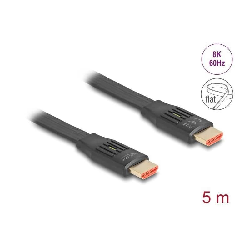 Delock High Speed HDMI Plochý stuhový kábel 48 Gbps 8K 60 Hz 5 m