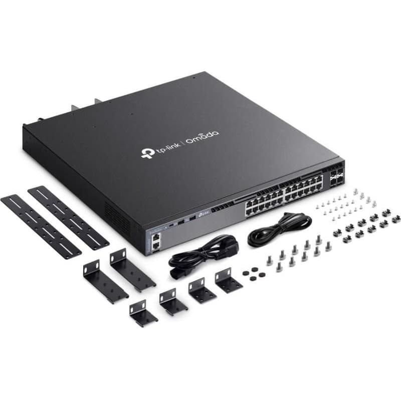 TP-Link SG6428XHP Omada 24 portový gigabitový RJ45 stackable L3 PoE+ switch, 720 W total PoE budget 5