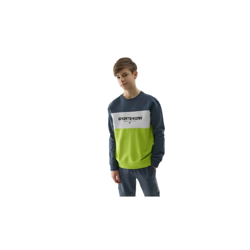 Chlapčenská mikina 4F JUNIOR SWEATSHIRT-4FJWSS24TSWSM0923-72N-LEMON NEON 1