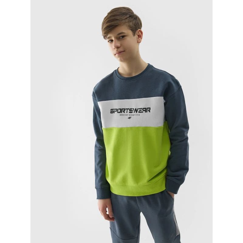 Chlapčenská mikina 4F JUNIOR SWEATSHIRT-4FJWSS24TSWSM0923-72N-LEMON NEON 2