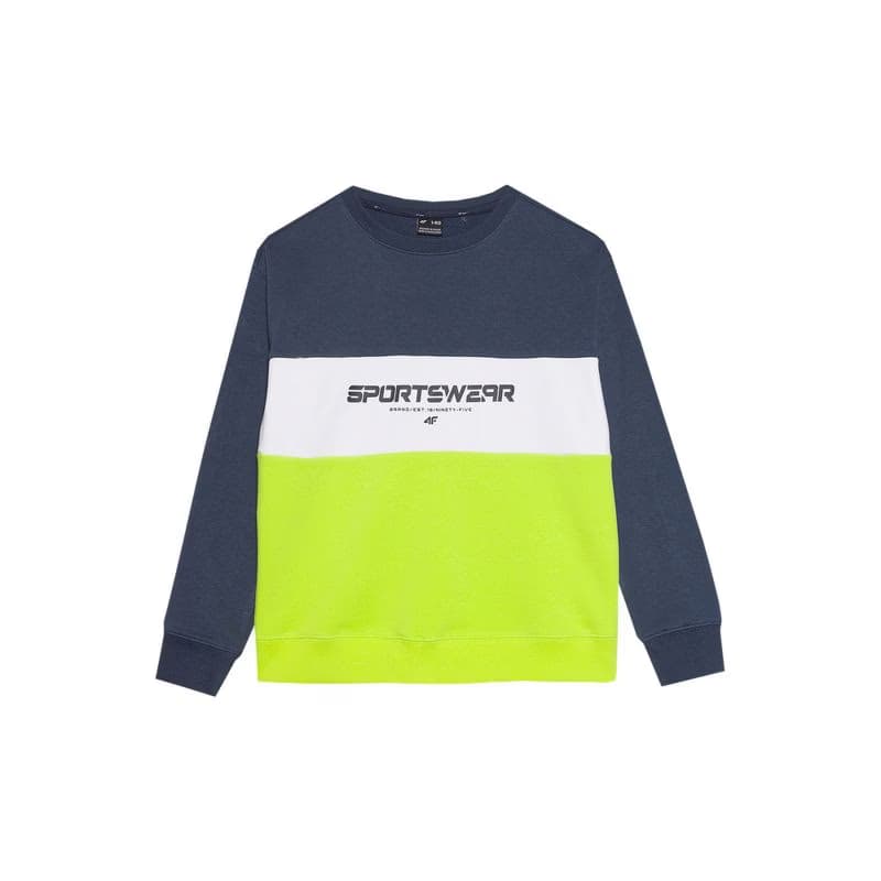 Chlapčenská mikina 4F JUNIOR SWEATSHIRT-4FJWSS24TSWSM0923-72N-LEMON NEON 6