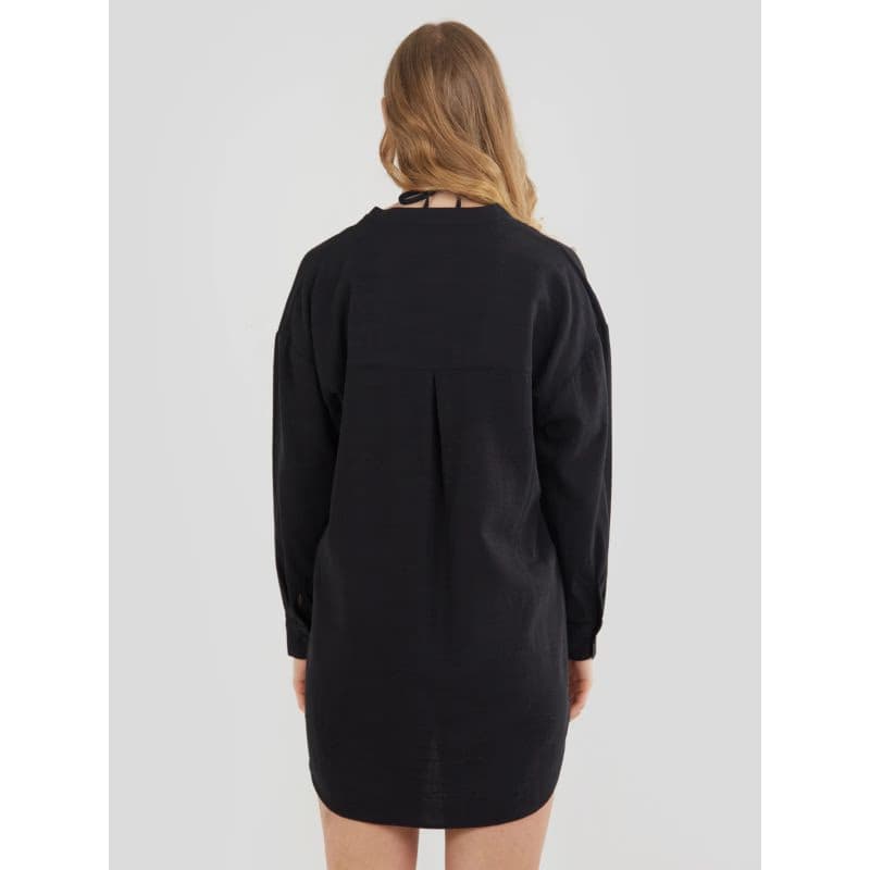 Dámska košeľa s dlhým rukávom FUNDANGO Athene Cover-up-890-black 3