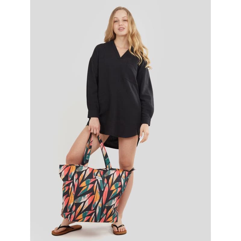 Dámska košeľa s dlhým rukávom FUNDANGO Athene Cover-up-890-black 5