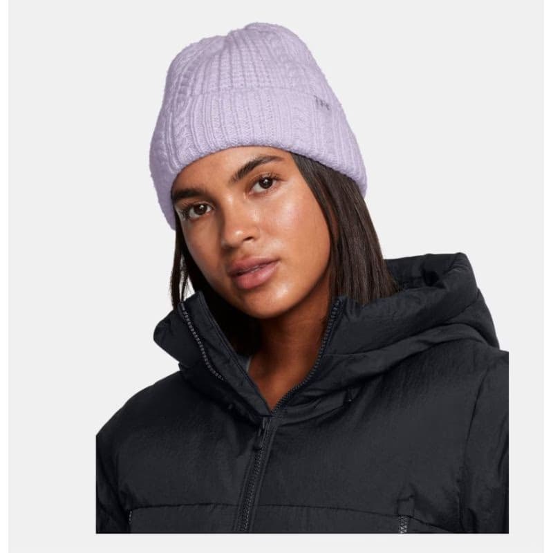 Dámska zimná čiapka UNDER ARMOUR W Halftime Cable Knit Beanie-PPL 3