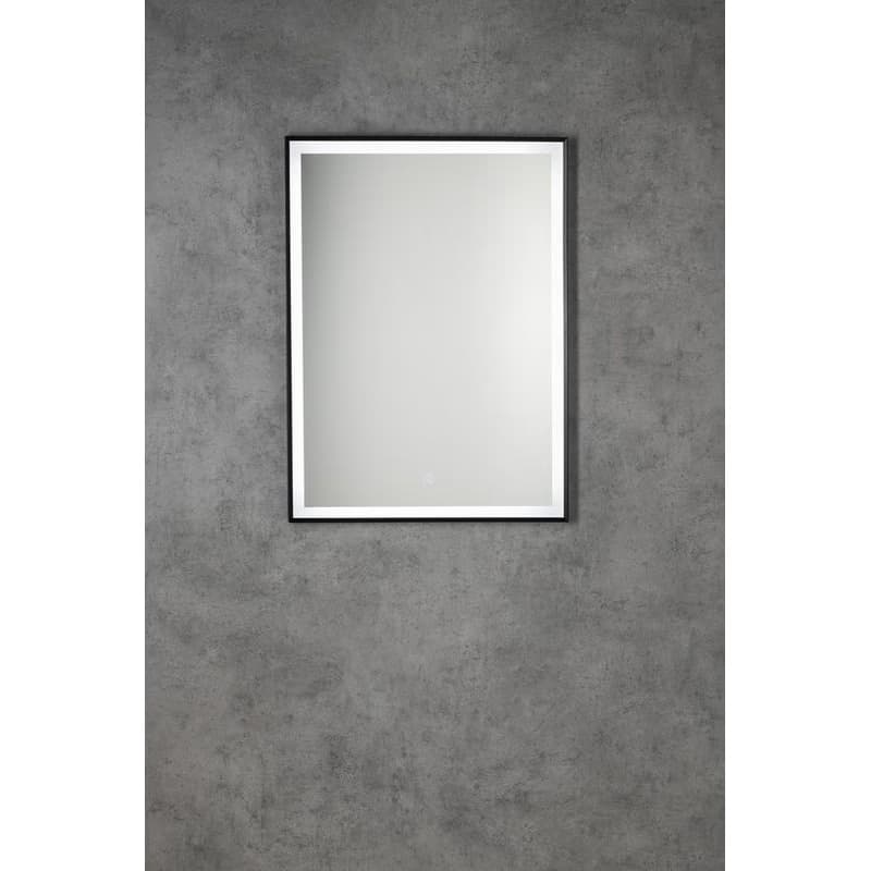 AQUALINE - CORNA zrkadlo s LED osvetlením 60x80cm, dotykový senzor, stmievateľné, čierna mat CN060 4