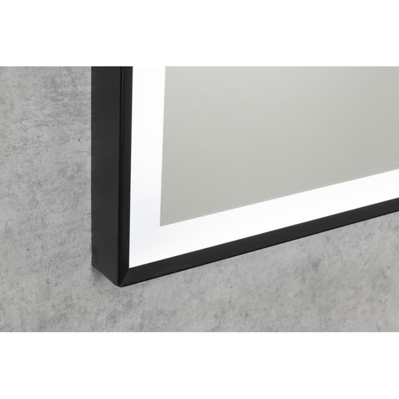 AQUALINE - CORNA zrkadlo s LED osvetlením 60x80cm, dotykový senzor, stmievateľné, čierna mat CN060 6