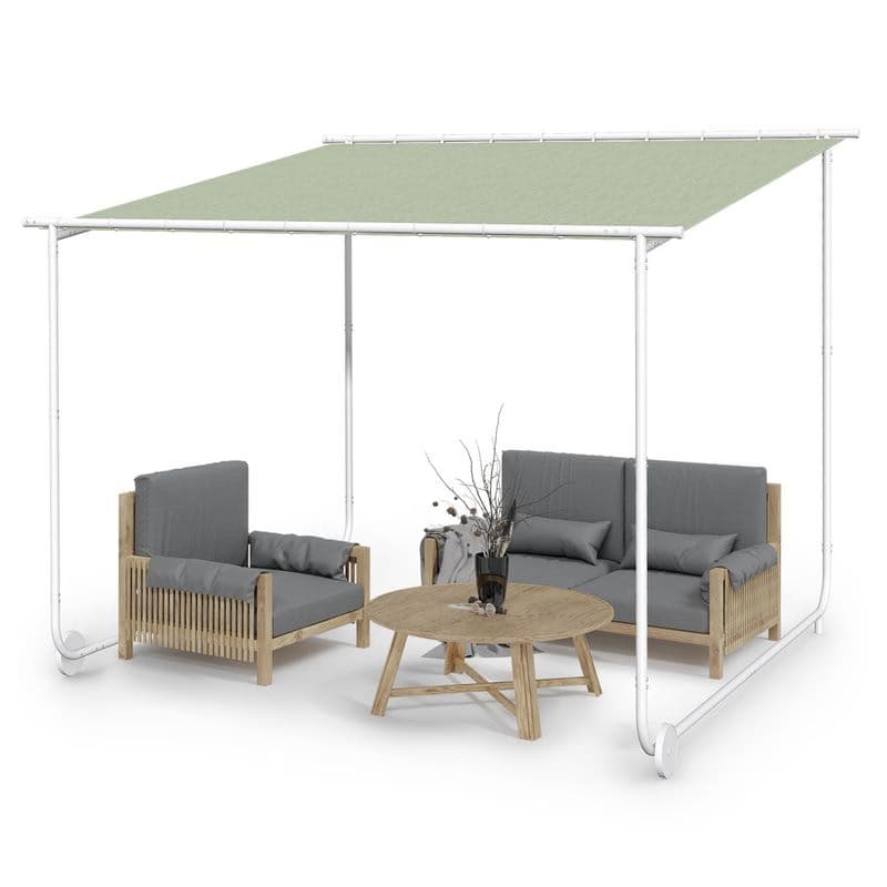 Blumfeldt Nantes, pergola, slnečná strieška, 3 x 3 m, polyester, oceľový rám, UV 50+, podlahové kolieska 1