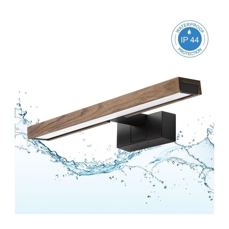 Brilagi - LED osvetlenie pre kúpeľňové zrkadlo 3v1 WOODY MIRROR LED/8W/230V IP44 čierna/dub orech 8590828018179 1