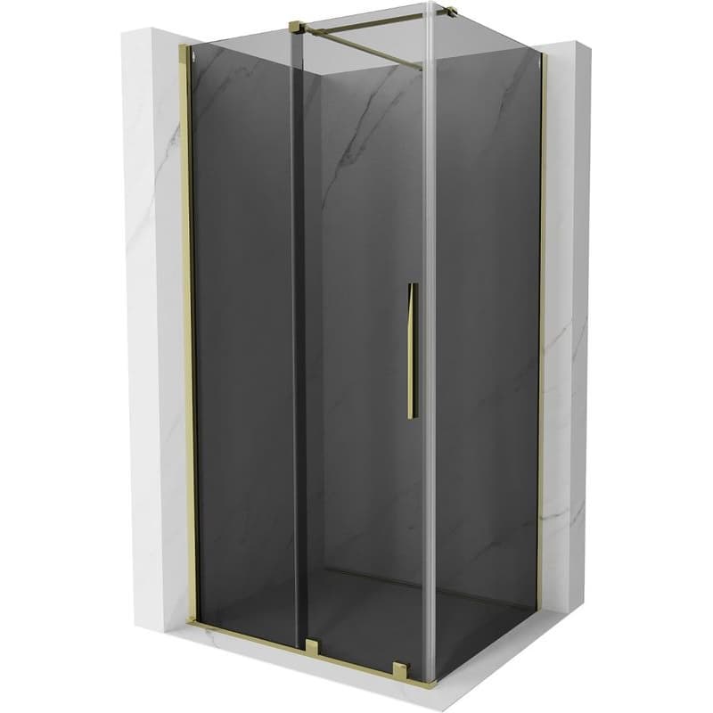 MEXEN/S - Velár sprchovací kút, posuvné dvere 120 x 70, grafit, zlato 871-120-070-41-50 1