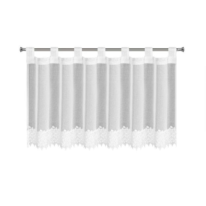 ArtFir Krátka záclona HESTIA PU | biela 150 x 40 cm 2