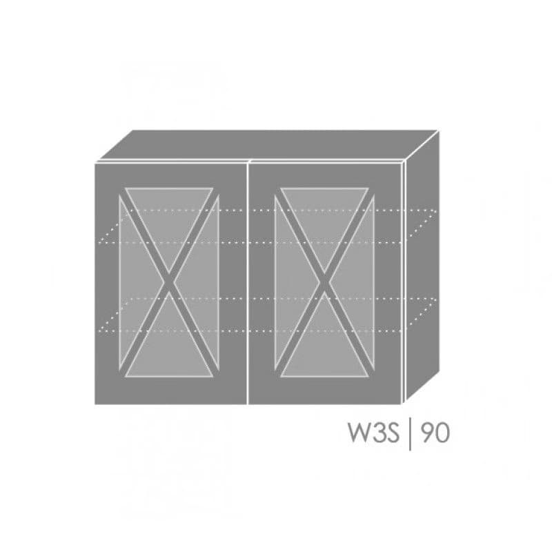 ArtExt Kuchynská skrinka horná, W3S/90 Tivoli Farba korpusu: Grey 3