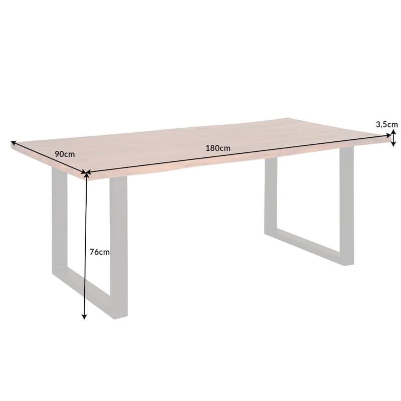Jedálenský stôl ATHAMÁS akácia 3,5 cm Dekorhome 6