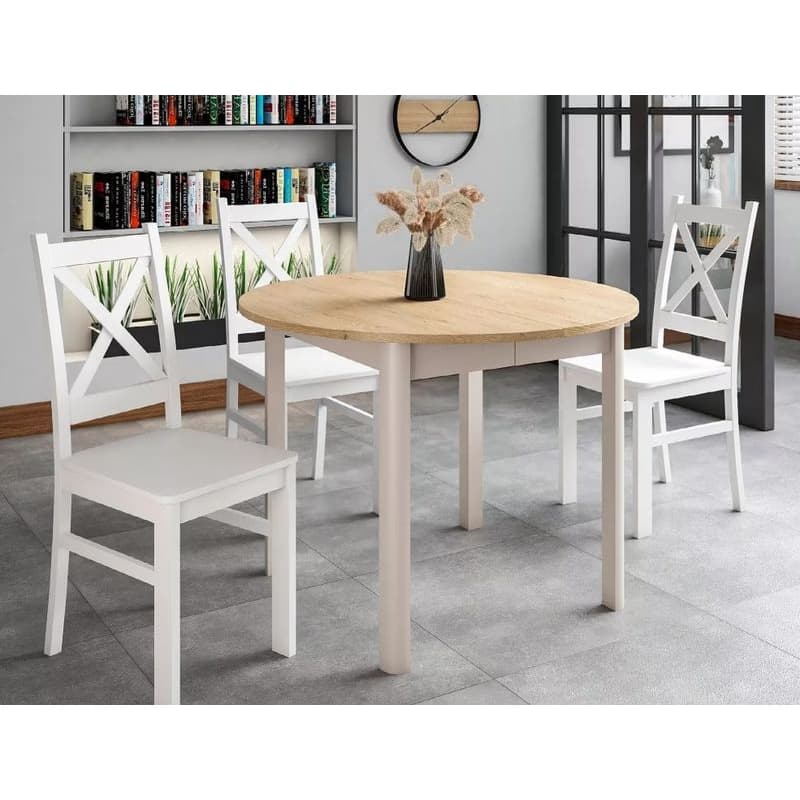 Signal Rozkladací jedálenský stôl DANTE | dub cremona torro / kašmír 102 x 102 cm 2